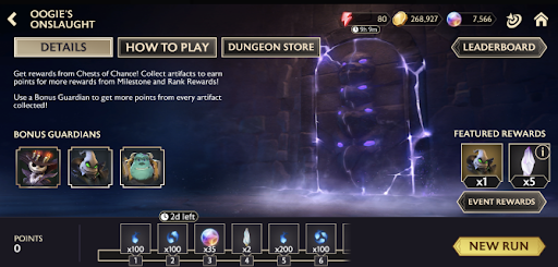 A screenshot of Oogie’s Onslaught event screen.