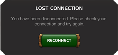 Screenshot of error Lost Connection