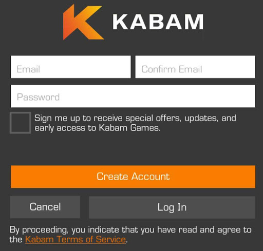 Screenshot of the Create an Account Page