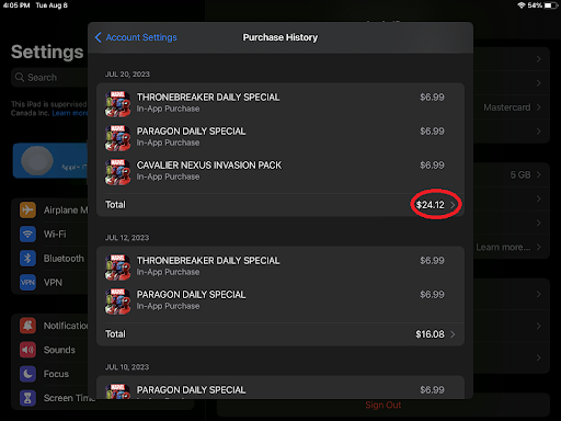 Screenshot of an iTunes Bundle not pending