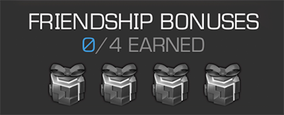A screenshot of the Friendship Bonus button.