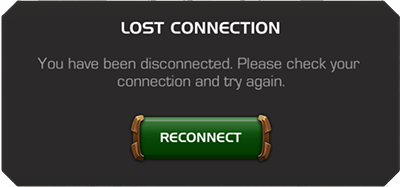 Screenshot of error Lost Connection