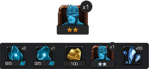 Screenshot showing examples of duplicate champion rewards