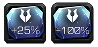 Images of the incursion point boost items at +25% and +100% potencies.