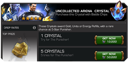 A screenshot of an Uncollected Arena Crystal.