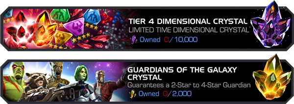 Screenshot examples of event crystals