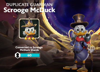 Screenshot of a duplicated Scrooge McDuck
