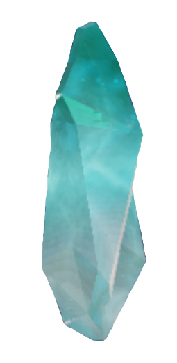 An image of a teal uncommon crystal