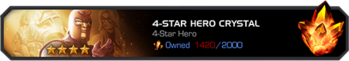 A screenshot of the 4-Star Hero Crystal