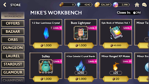 A screenshot of a uniquely named event store as it appears on the Store screen