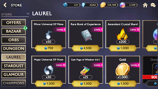 A screenshot of the Laurel store as it appears on the Store screen
