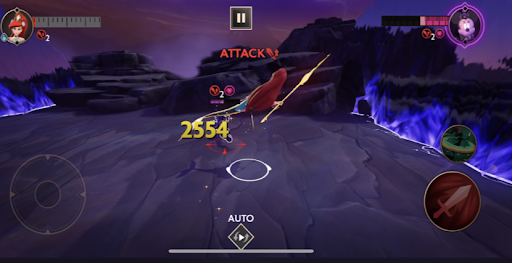 A screenshot of an example of floating combat text in an encounter.
